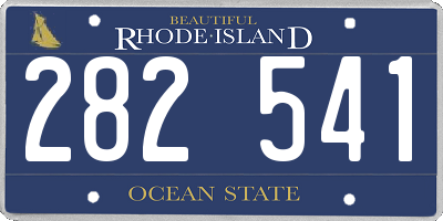 RI license plate 282541
