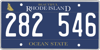 RI license plate 282546