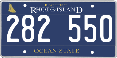 RI license plate 282550