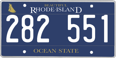 RI license plate 282551