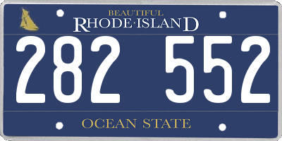 RI license plate 282552