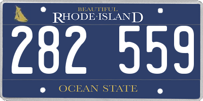 RI license plate 282559