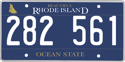 RI license plate 282561