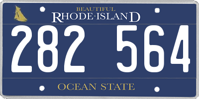 RI license plate 282564