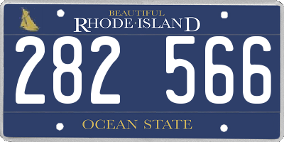 RI license plate 282566