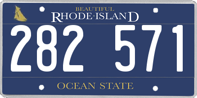 RI license plate 282571
