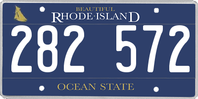RI license plate 282572