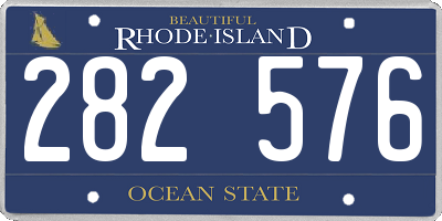 RI license plate 282576