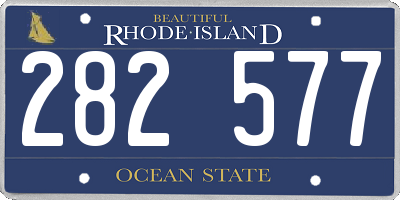 RI license plate 282577