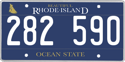 RI license plate 282590