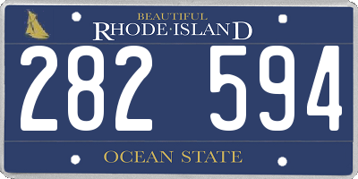 RI license plate 282594