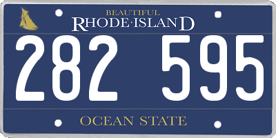 RI license plate 282595