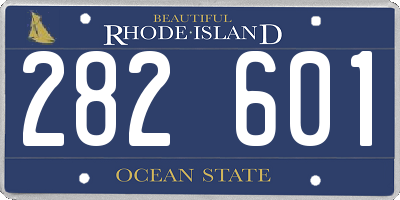 RI license plate 282601
