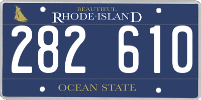 RI license plate 282610