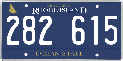 RI license plate 282615
