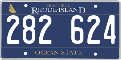 RI license plate 282624