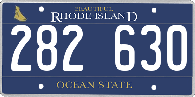 RI license plate 282630