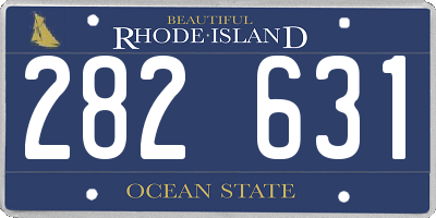RI license plate 282631