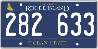 RI license plate 282633
