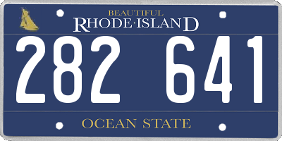 RI license plate 282641