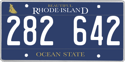 RI license plate 282642