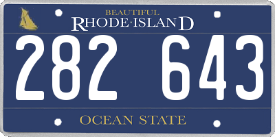 RI license plate 282643