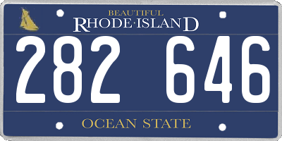 RI license plate 282646