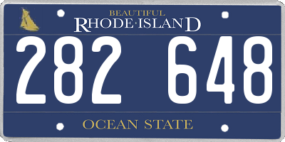 RI license plate 282648