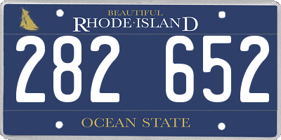 RI license plate 282652