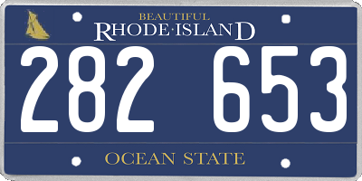 RI license plate 282653