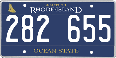 RI license plate 282655