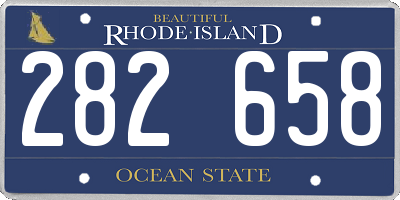 RI license plate 282658