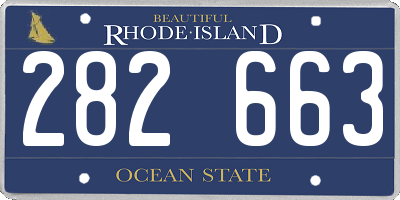 RI license plate 282663