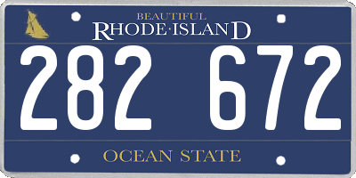 RI license plate 282672