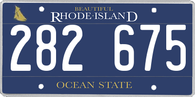 RI license plate 282675