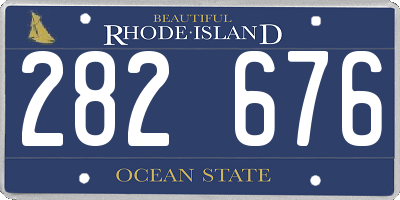 RI license plate 282676