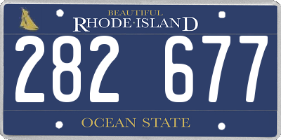 RI license plate 282677