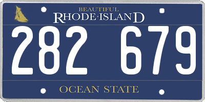 RI license plate 282679