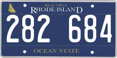 RI license plate 282684