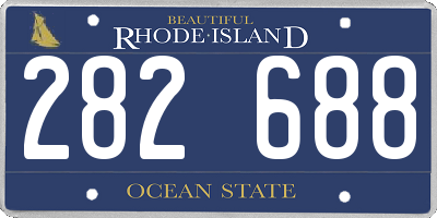 RI license plate 282688