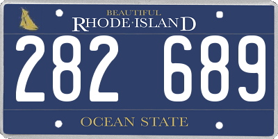 RI license plate 282689