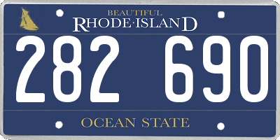 RI license plate 282690