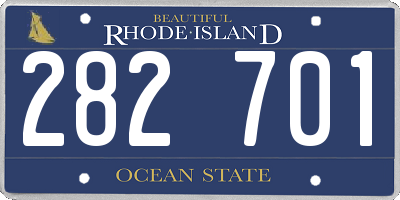 RI license plate 282701