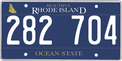 RI license plate 282704