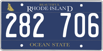 RI license plate 282706
