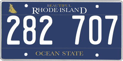 RI license plate 282707