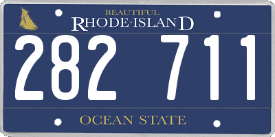 RI license plate 282711