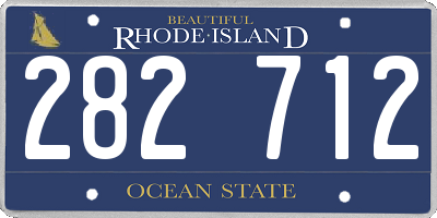 RI license plate 282712