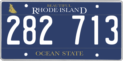 RI license plate 282713