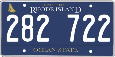 RI license plate 282722
